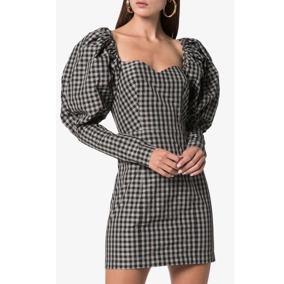 ROTATE BIRGER CHRISTENSEN Gingham shell mini dress - Picture 1 of 16